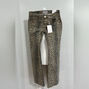 DISCLOUSURE Exclusive Leopard Print Denim Jeans